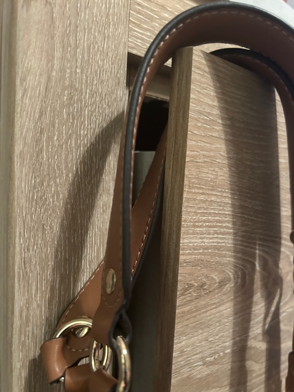 Calvin Klein Brown and Ivory Signature Logo Tote - Picture 5 of 11